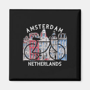 Radfahren Amsterdam Niederlande Grafik Magnet