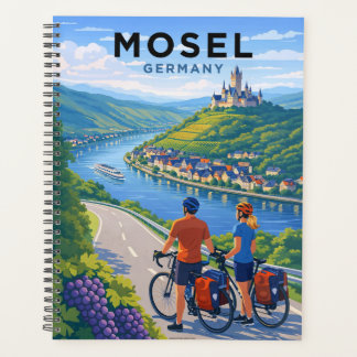 Radfahren an der Mosel Deutschland Vintage Reise K Planer