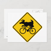 Radfahren auf der Autobahn Postkarte (Vorne/Hinten)