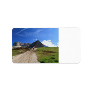 Radfahren auf Dolomit Adressaufkleber