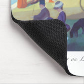 Radfahren auf La großes Jatte Mousepad (Ecke)