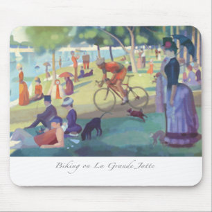 Radfahren auf La großes Jatte Mousepad