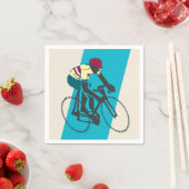 Radfahren (blau) serviette (Beispiel)