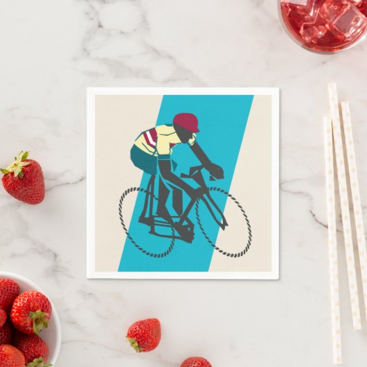 Radfahren (blau) serviette (Beispiel)