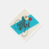 Radfahren (blau) serviette (Ecke)