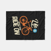 Radfahren - das Leben ist wirklich ein guter Weg Fleecedecke (Vorderseite (Horizontal))