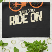 Radfahren - das Leben ist wirklich ein guter Weg Geschirrtuch (Gefaltet)