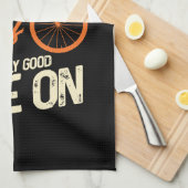 Radfahren - das Leben ist wirklich ein guter Weg Geschirrtuch (Viertel Falte)