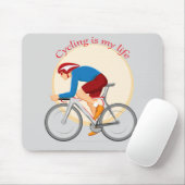 Radfahren der Maus. Mousepad (Mit Mouse)