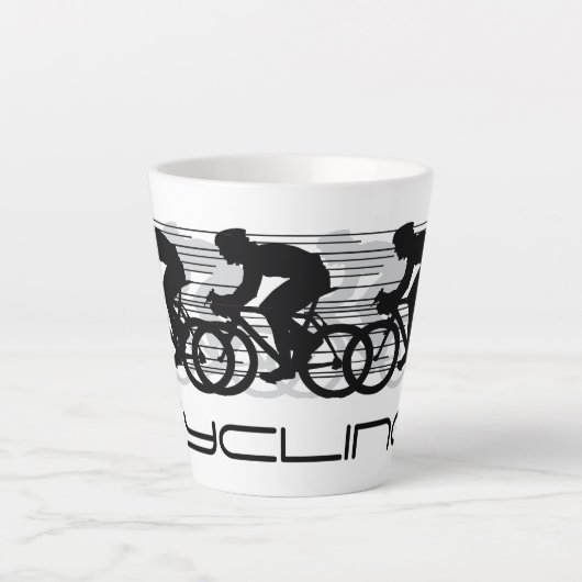 Radfahren Design Latte Cup Milchtasse (Vorderseite)
