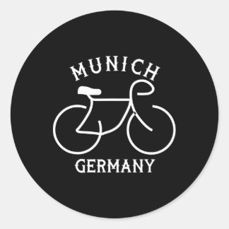 Radfahren Deutschland München Grafik Runder Aufkleber