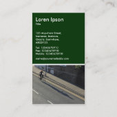 Radfahren - Dunkelgrün Visitenkarte (Rückseite)