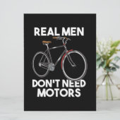 Radfahren - echte Männer brauchen keine Motoren (Stehend Vorderseite)