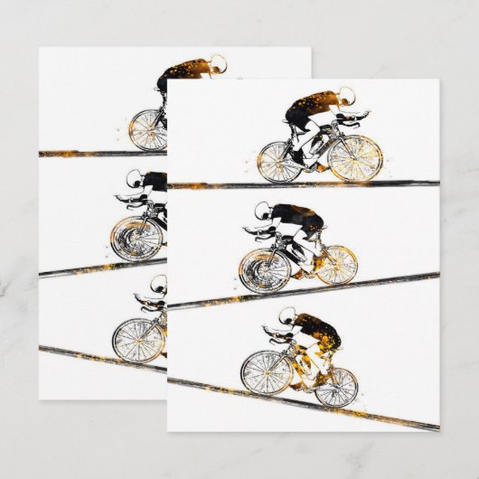 Radfahren Einladung (Vorne/Hinten)