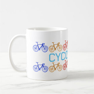 Radfahren, Fahrrad, Straßenrad, Radfahrer, Zykolog Kaffeetasse