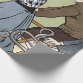 Radfahren, Fahrräder, Van Caspel Geschenkpapier (Ecke)