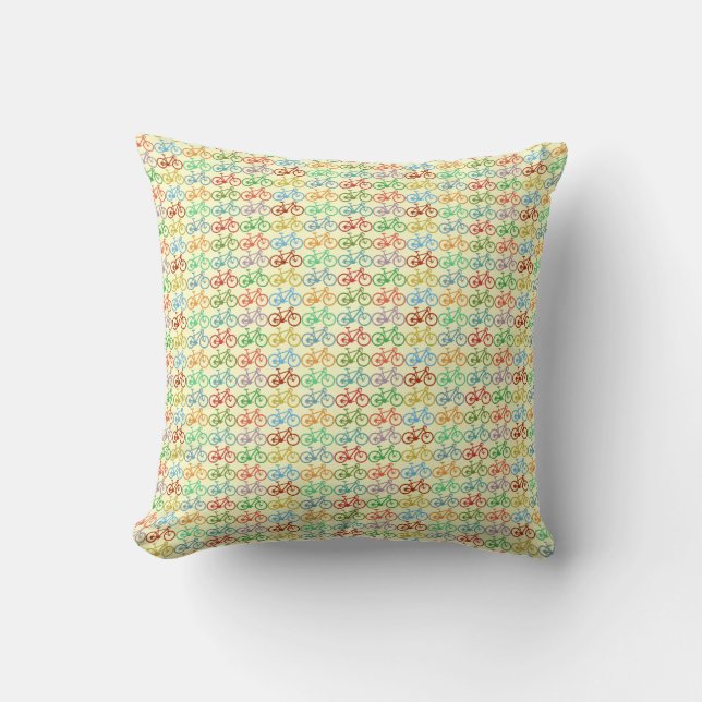 Radfahren . Farbbikes Kissen (Vorderseite)