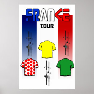 Radfahren, Frankreich-Radfahrer-Sport-Fan-Zyklus Poster