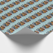 Radfahren Frühstücksbar Geschenkpapier (Ecke)