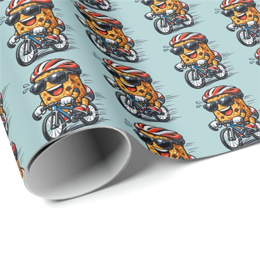 Radfahren Frühstücksbar Geschenkpapier (Rolleneckpunkt)
