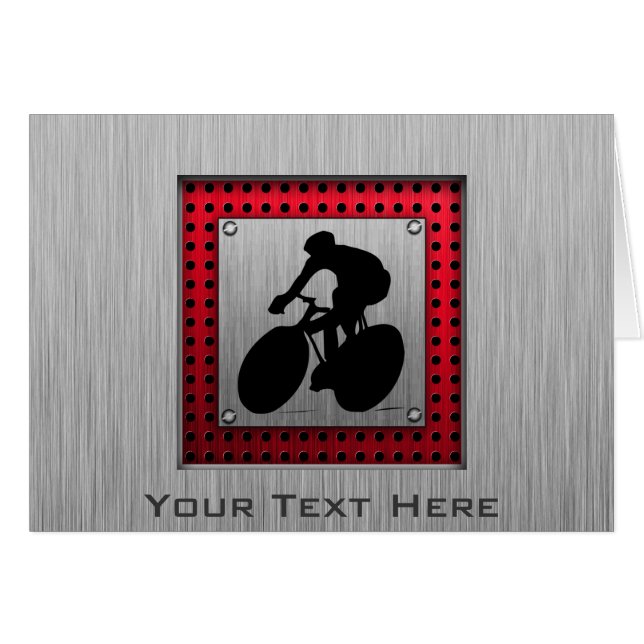 Radfahren; Gebürsteter Metallblick (Vorderseite (Horizontal))