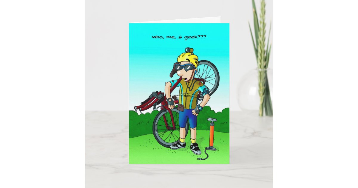 Radfahren GeburtstagsKarte wer, ich, ein Karte Zazzle.de