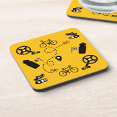 Radfahren-Geschenkdruck Getränkeuntersetzer (Linke Seite)