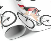 Radfahren Geschenkpapier (Rolleneckpunkt)