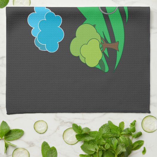 Radfahren Geschirrtuch (Gefaltet)