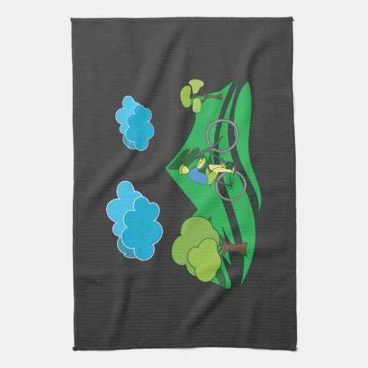 Radfahren Geschirrtuch (Vertikal)