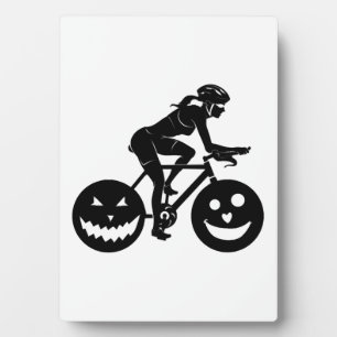 Radfahren Halloween Fotoplatte