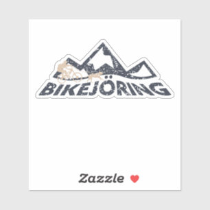 Radfahren, Hundeschuhen, Outdoor-Sport mit Hunden Aufkleber