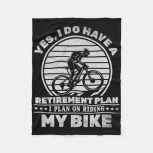 Radfahren ich habe einen Rentenplan ich plane zu f Fleecedecke