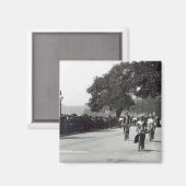 Radfahren im Hyde Park, c.1910 Magnet (Vorderseite/Rückseite)