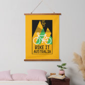 Radfahren in Australien Wandteppich Mit Holzrahmen (Schlafzimmer)