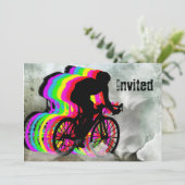 Radfahren in die Wolken Einladung (Stehend Vorderseite)