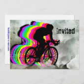 Radfahren in die Wolken Einladung (Vorne/Hinten)