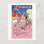 Radfahren in Kopenhagen, Dänemark Postkarte (Vorderseite)