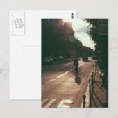 Radfahren in Paris Postkarte (Vorne/Hinten)