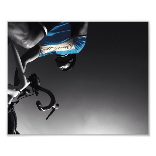 Radfahren in Schwarz-Weiß Fotodruck (Vorne)