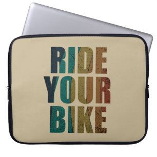 Radfahren inspirierende Zitate Laptopschutzhülle
