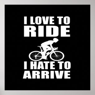 Radfahren inspirierende Zitate Poster
