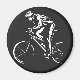 Radfahren inverse Silhouette Magnet