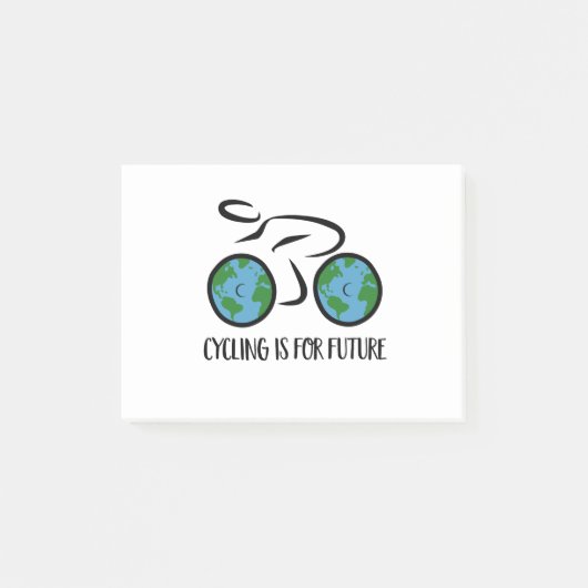 Radfahren ist für die Zukunft Post-it Klebezettel (Vorderseite)