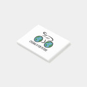 Radfahren ist für die Zukunft Post-it Klebezettel (angewinkelt)