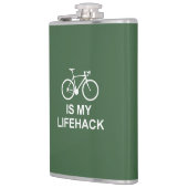 Radfahren ist mein Leben Flachmann (Links)