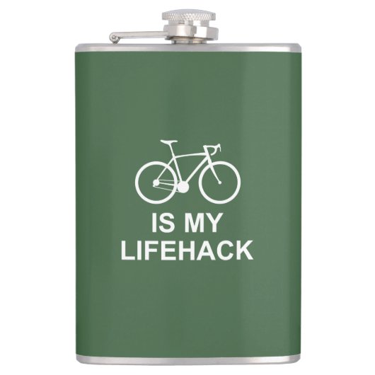 Radfahren ist mein Leben Flachmann (Vorderseite)