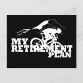 Radfahren ist mein Rentenplan Feiertagspostkarte (Vorderseite)