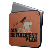 Radfahren ist mein Rentenplan Laptopschutzhülle (Vorderseite Links)