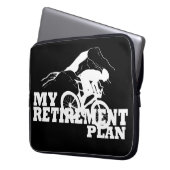Radfahren ist mein Rentenplan Laptopschutzhülle (Vorderseite Links)